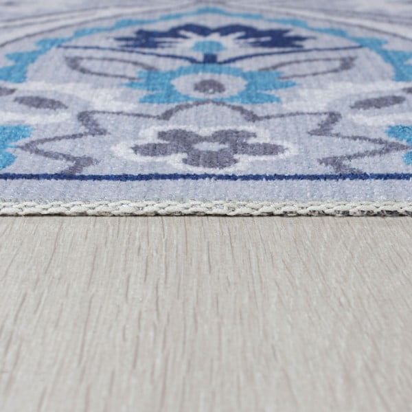 Covor albastru lavabil 170x120 cm Ellen - Flair Rugs-image-4