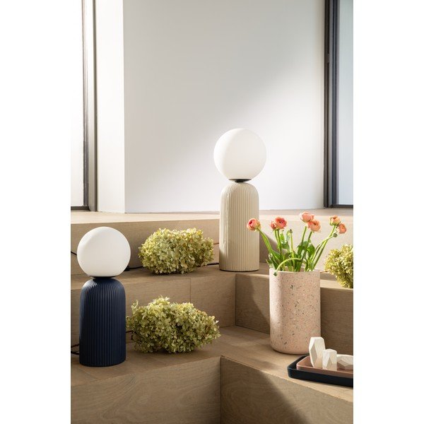 Veioză albastră din ceramică cu abajur din sticlă (înălțime 38 cm) Dash – Zuiver-image-3