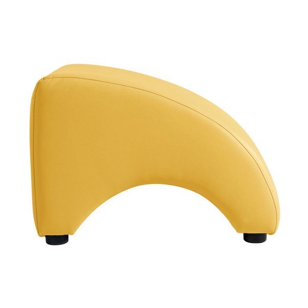 Taburet din imitație de piele Max Winzer Brandford, galben-image-1