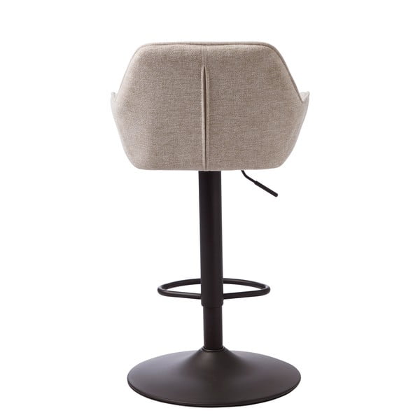 Scaun de bar bej cu înălțime ajustabilă/cu cotiere tapițat (înălțime șezut 65 cm) Nolan – Unique Furniture-image-4