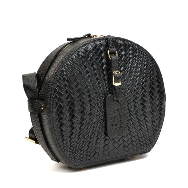 Geantă din piele Roberta M Minilasito, negru-image-1