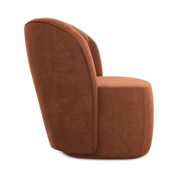 Fotoliu teracotă cu tapițerie din chenille Keloa – Makamii-image-2