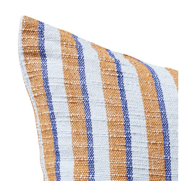 Pernă din bumbac Hübsch Rita, 50 x 50 cm, maro - albastru-image-2