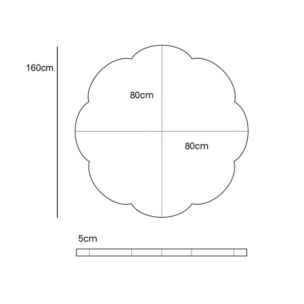 Saltea de joacă pentru copii albă 160x160 cm – Meowbaby-image-3