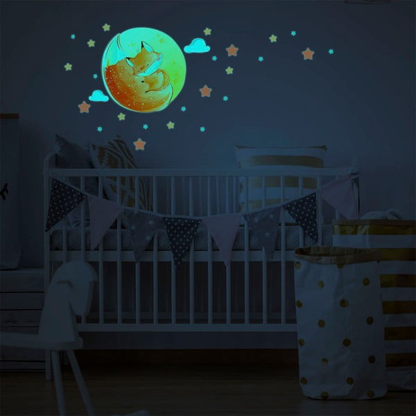 Autocolant de perete pentru copii 30x30 cm Dreamy Fox – Ambiance-image-2