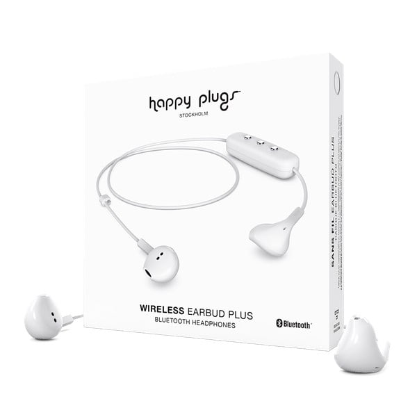 Căști wireless Happy Plugs Earbud, alb