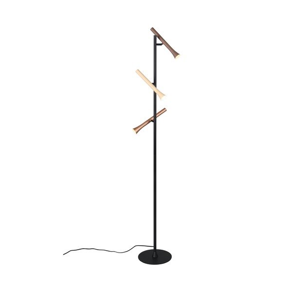 Lampadar negru LED cu abajur din metal (înălțime 150 cm) Fiato – Trio-image-4
