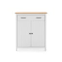 Comodă albă înaltă din lemn de pin 90x110 cm Miranda – Marckeric