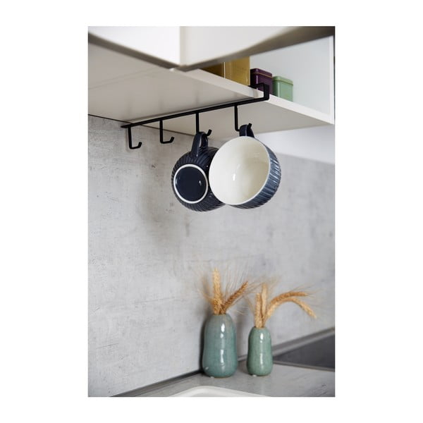 Suport 4 căni metalic pentru raft Wenko, negru-image-2