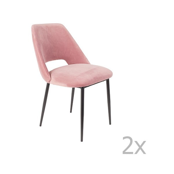 Set 2 scaune White Label Cinderella, roz