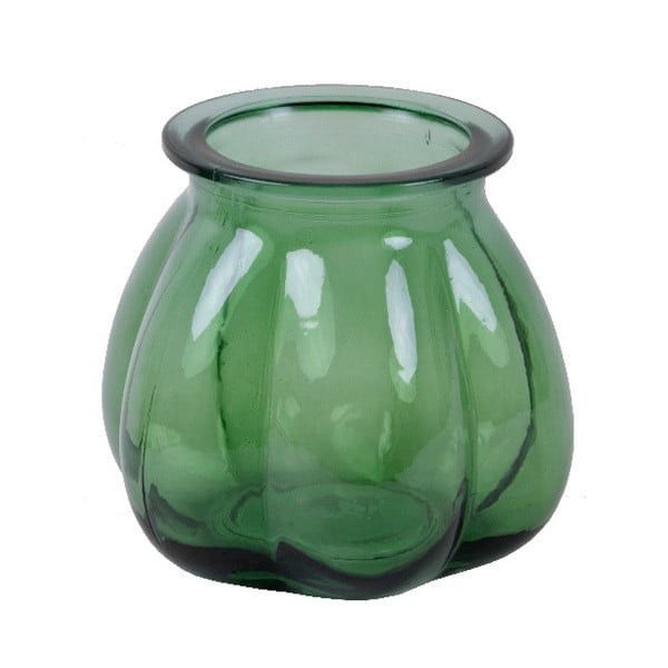 Vază din sticlă reciclată Ego Dekor Tangerine, înălțime 16 cm, verde