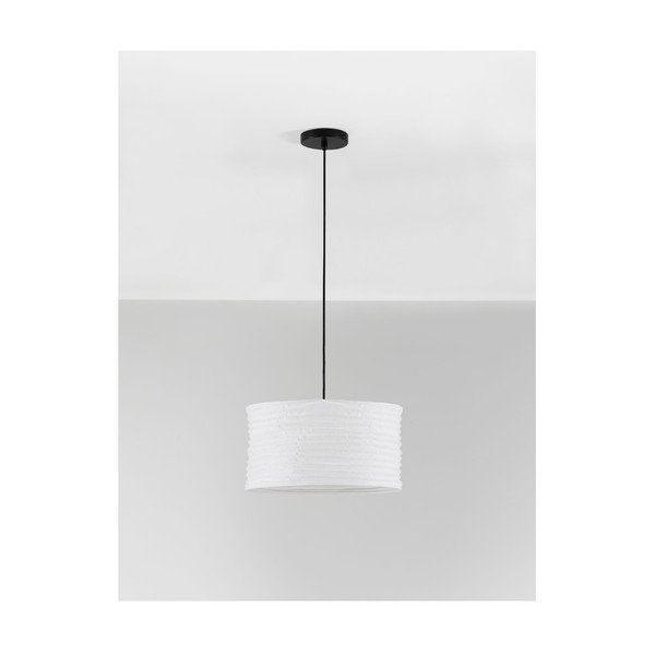 Lustră albă din in ø 38 cm Linnet – Nova Luce-image-3