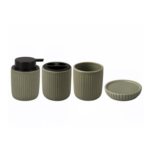 Set de accesorii de baie verde din ceramică  Neat  – PT LIVING