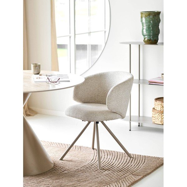 Scaun de dining bej tapițat Fulham – House Nordic-image-1