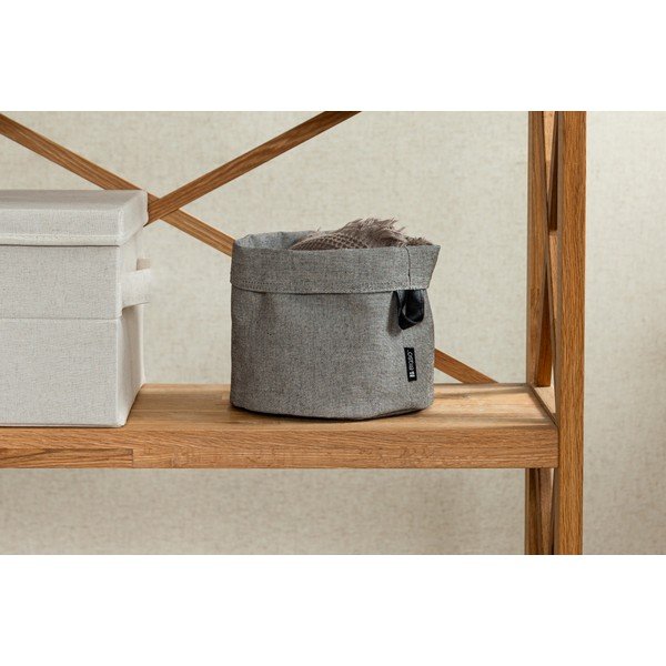 Coș de depozitare din material textil ø 20x20 cm Soft Storage Round – Bigso-image-2