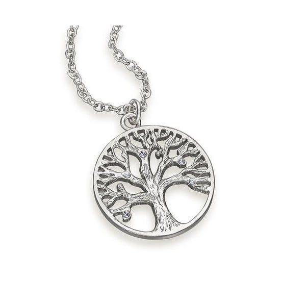 Colier cu cristale Swarovski® Gemseller Tree of Life Silver