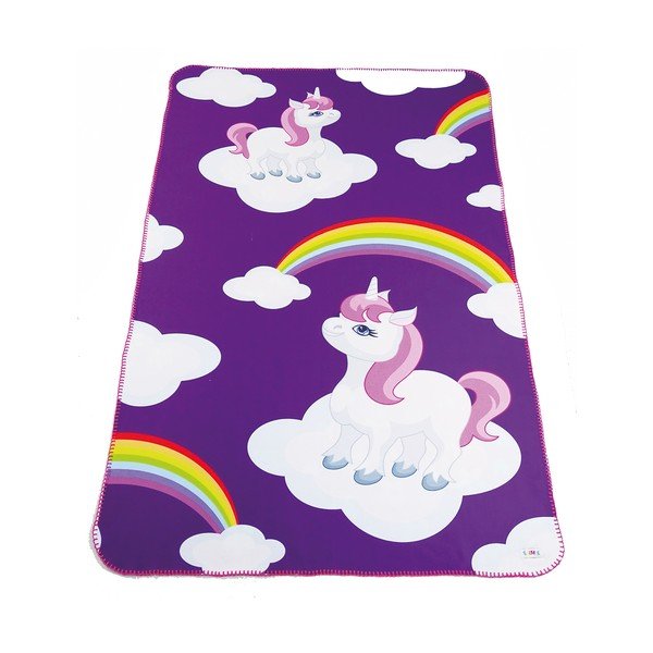 Set pătură și față de pernă  pentru copii roz/mov 85x125 cm – OYO kids-image-3