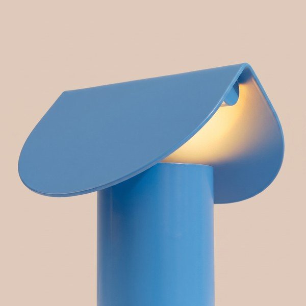 Veioză albastru-deschis LED din aluminiu (înălțime 15 cm) BISCUIT – Thoro-image-2