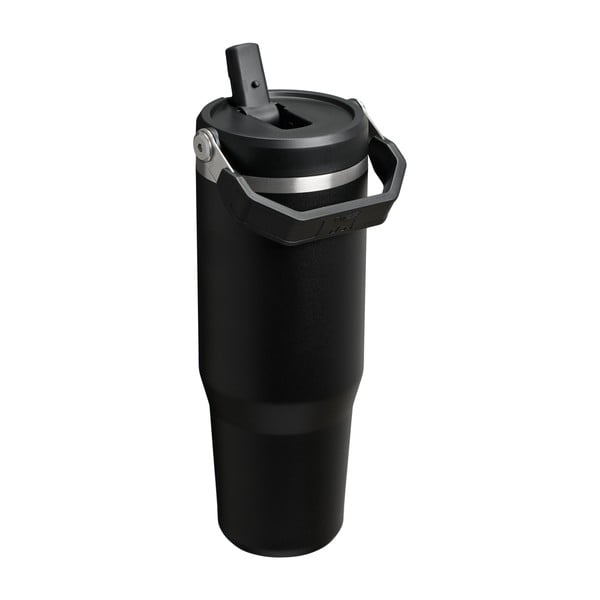 Termos negru din oțel inoxidabil 890 ml IceFlow™ Flip Straw 2.0 Tumbler Black – Stanley-image-1