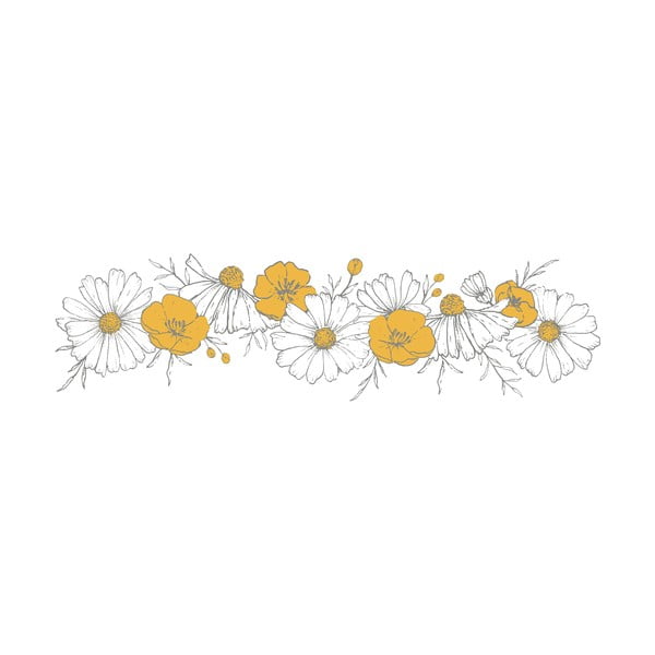 Autocolant pentru copii 64x18 cm Flowers Braid – Lilipinso