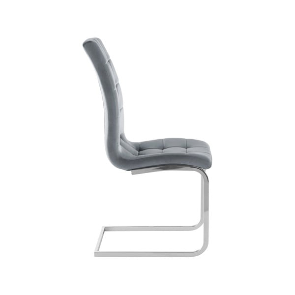 Scaune de dining gri 2 buc. din catifea Lola – Støraa-image-2