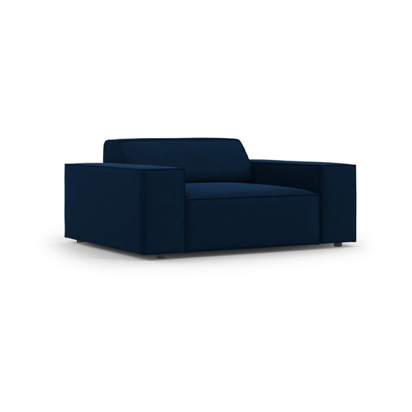 Fotoliu albastru închis cu tapițerie din catifea Jodie – Micadoni Home