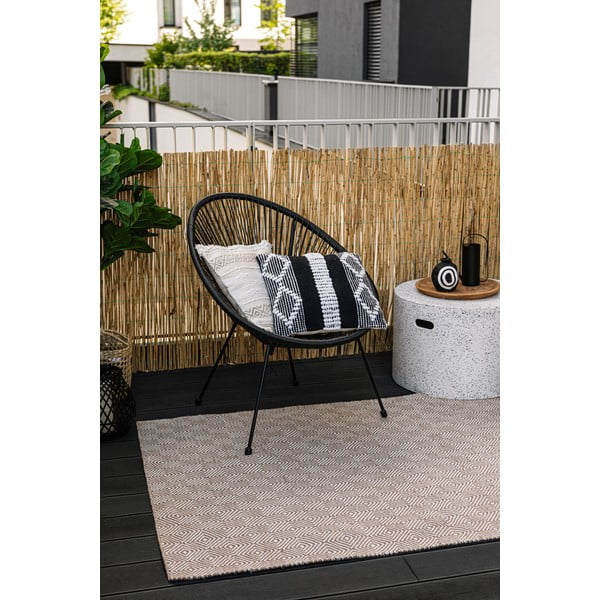 Covor reversibil pentru exterior din plastic reciclat Green Decore Solitaire, 120 x 180 cm, crem-image-2