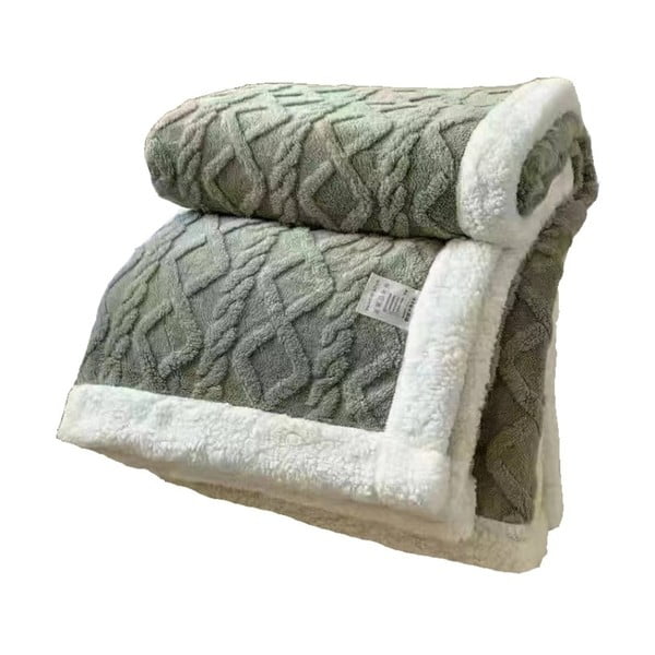 Pătură verde din sherpa 150x200 cm Island – My House-image-1