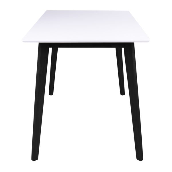 Masă dining cu structură neagră Bonami Essentials Vojens, 120 x 70 cm, alb-image-2