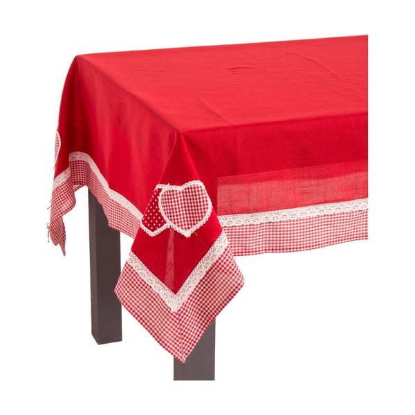 Față de masă Casa Selección Hearts, 150 x 210 cm, roșu