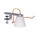 Veioză gri cu abajur din sticlă (înălțime 23 cm) Lure – Hübsch