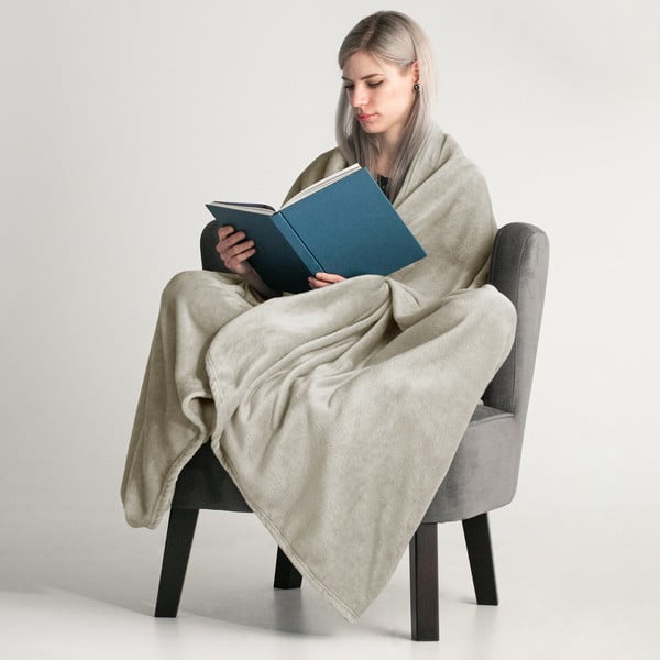 Pătură bej din micropluș/cocolino 150x200 cm Mic – Restilo-image-1