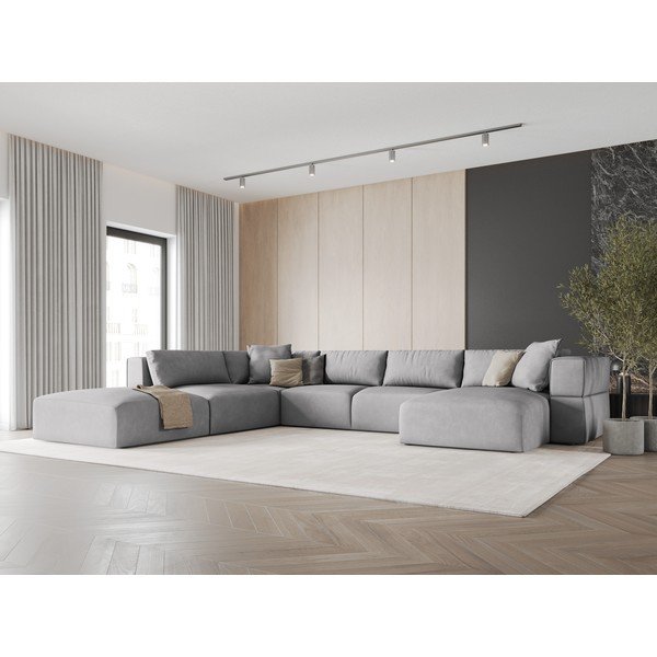 Colțar gri deschis (cu colț pe partea stângă /în formă de "U") Esther – Milo Casa-image-1