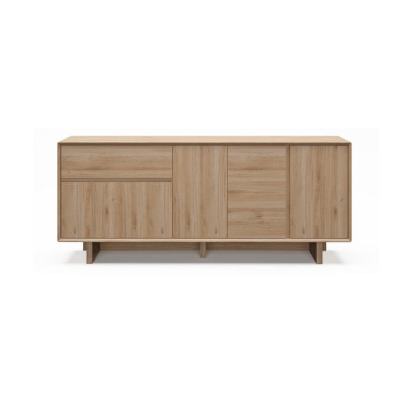 Comodă în culoare naturală cu aspect de lemn de stejar 180x76x45 cm Carpi – Marckeric