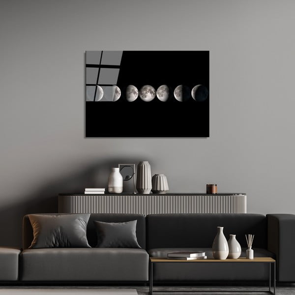 Tablou din sticlă 100x70 cm Moon Phases – Wallity-image-1