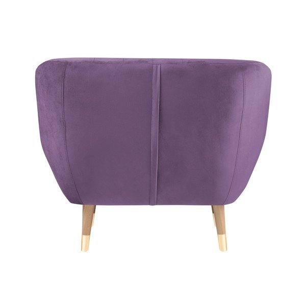 Fotoliu cu tapițerie din catifea Mazzini Sofas Benito, violet-image-4