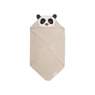 Prosop din bumbac froté pentru copii Södahl Panda, bej, 80 x 80 cm
