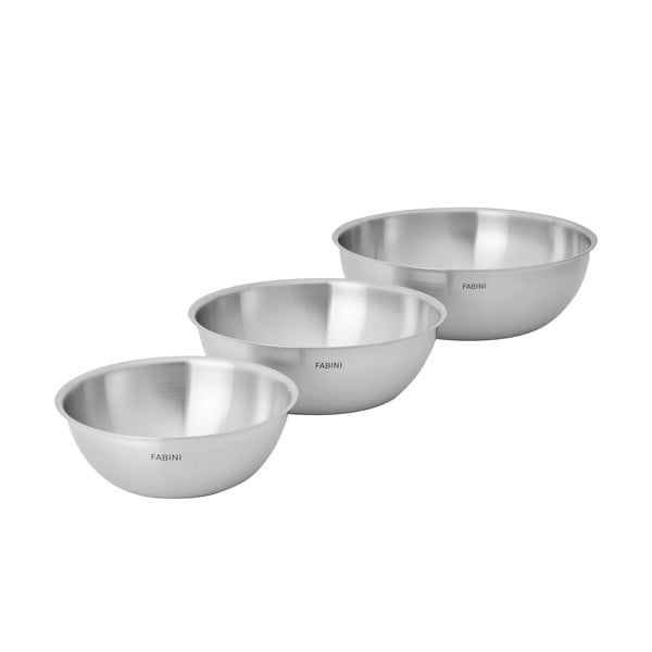 Boluri argintii 3 buc. din oțel inoxidabil ø 25,5 cm Lucca 3.0 – FABINI