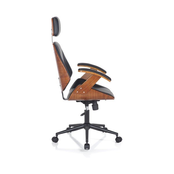 Scaun de birou negru din imitație de piele Visby – Tomasucci-image-3