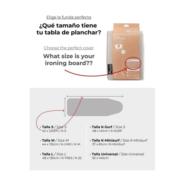 Husă pentru masă de călcat 140x55 cm Universal – Rolser-image-1