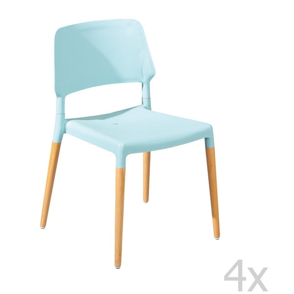 Set 4 scaune 13Casa Molde, albastru