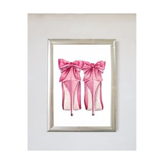 Poster 20x30 cm Pink Fashion Shoes - Piacenza Art