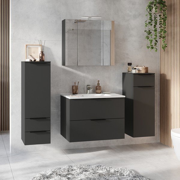 Set mobilă de baie gri antracit Crandon – Germania-image-1