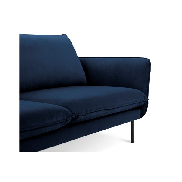 Canapea cu țesătură din catifea Cosmopolitan Design Vienna, 200 cm, albastru-image-3