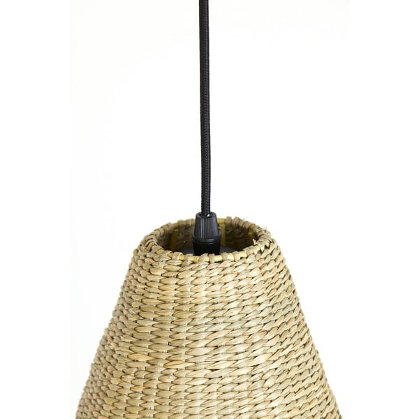 Lustră în culoare naturală cu abajur din iarbă de mare ø 20 cm Latika – Light & Living-image-4