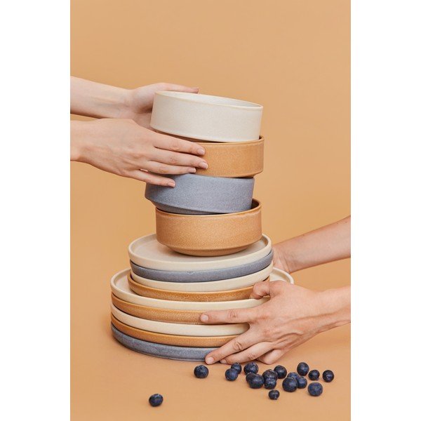 Set de 12 vase din gresie crem Bonami Selection  Malia-image-3