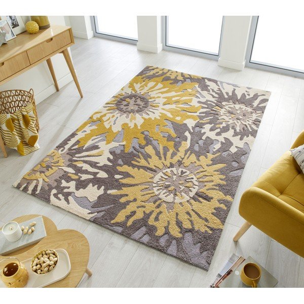 Covor Flair Rugs Soft Floral, 160x230 cm, gri-galben-image-4