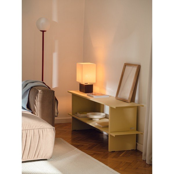 Etajeră galbenă din metal 160x57x37 cm Hes – noo.ma-image-1