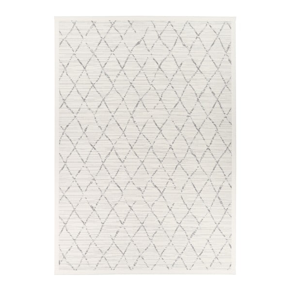 Covor reversibil cu model Narma Vao, 140 x 200 cm, alb-image-1