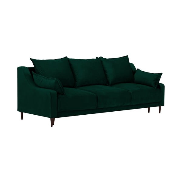 Canapea extensibilă cu 3 locuri și spațiu de depozitare Mazzini Sofas Freesia, verde-image-2